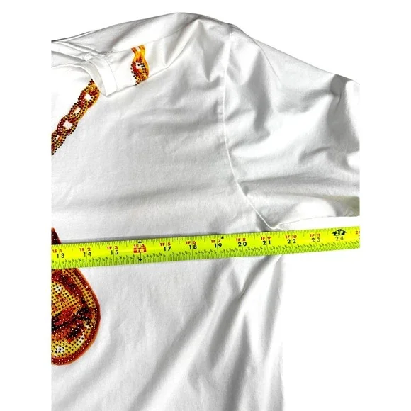 Bourgeois Avenue Paris Mens XL T-Shirt Boxing Novelty‎ Beaded Streetwear Hip Hop - Picture 8 of 9